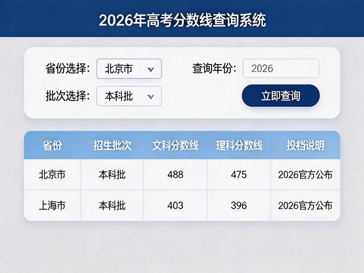 2026高考分数线查询系统